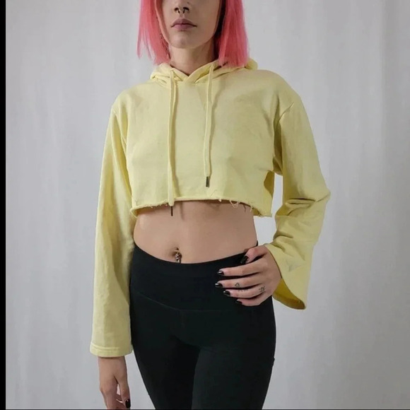 Forever 21 Cropped Bell Sleeve Sweatshirt - Picture 9 of 10